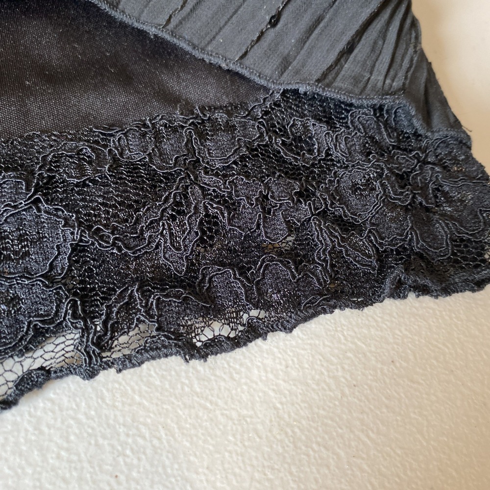 Vintage Y2K Lace/Sequins Babydoll Black Tank Whimsygoth Fairy Gauzy Studio 1940 - Picture 15 of 15